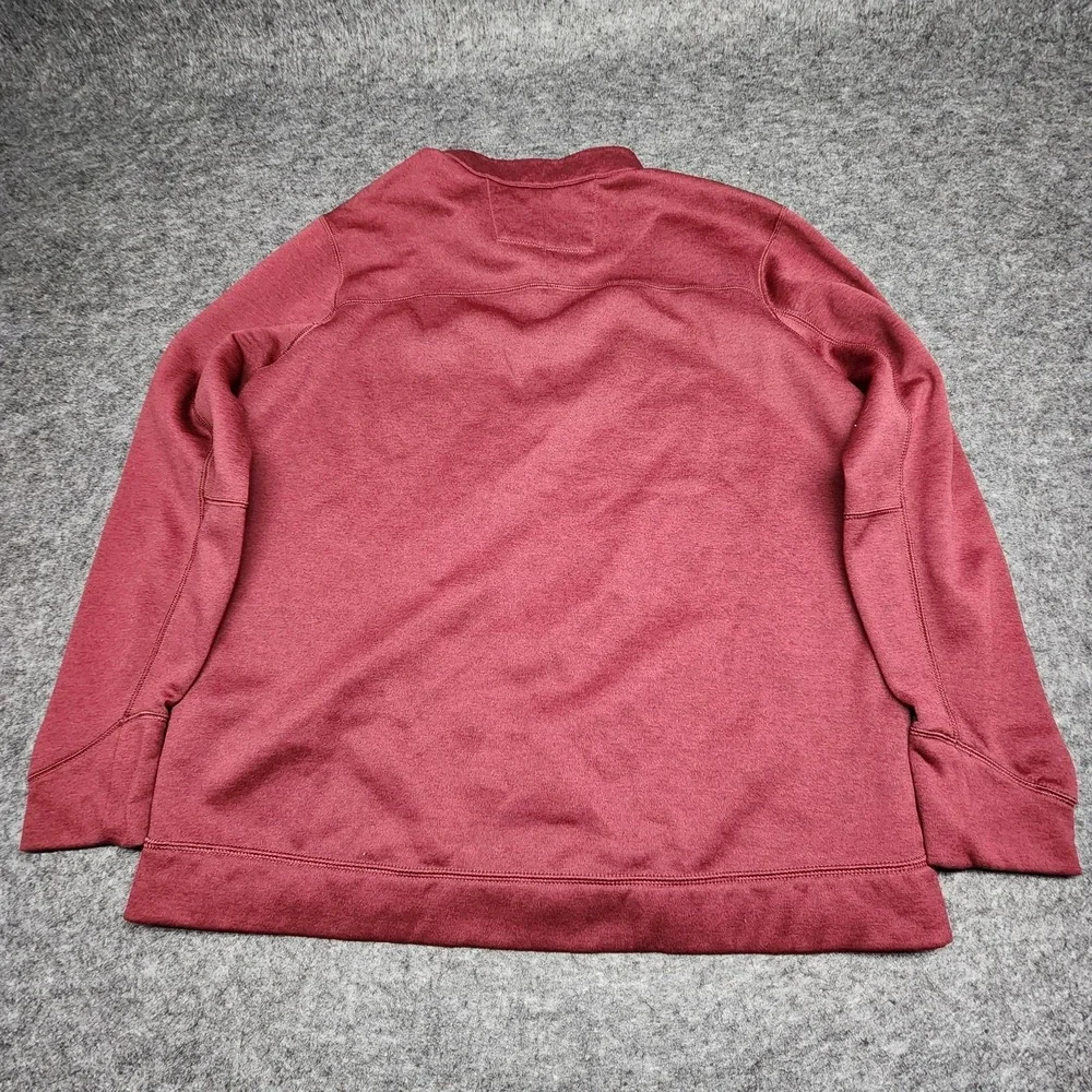 Nike Golf Mens Therma Repel Maroon 1/2 Zip Fleece Pullover Shirt Large Golfing